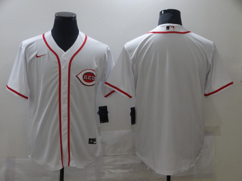 Men's Cincinnati Reds White Home Blank Jersey